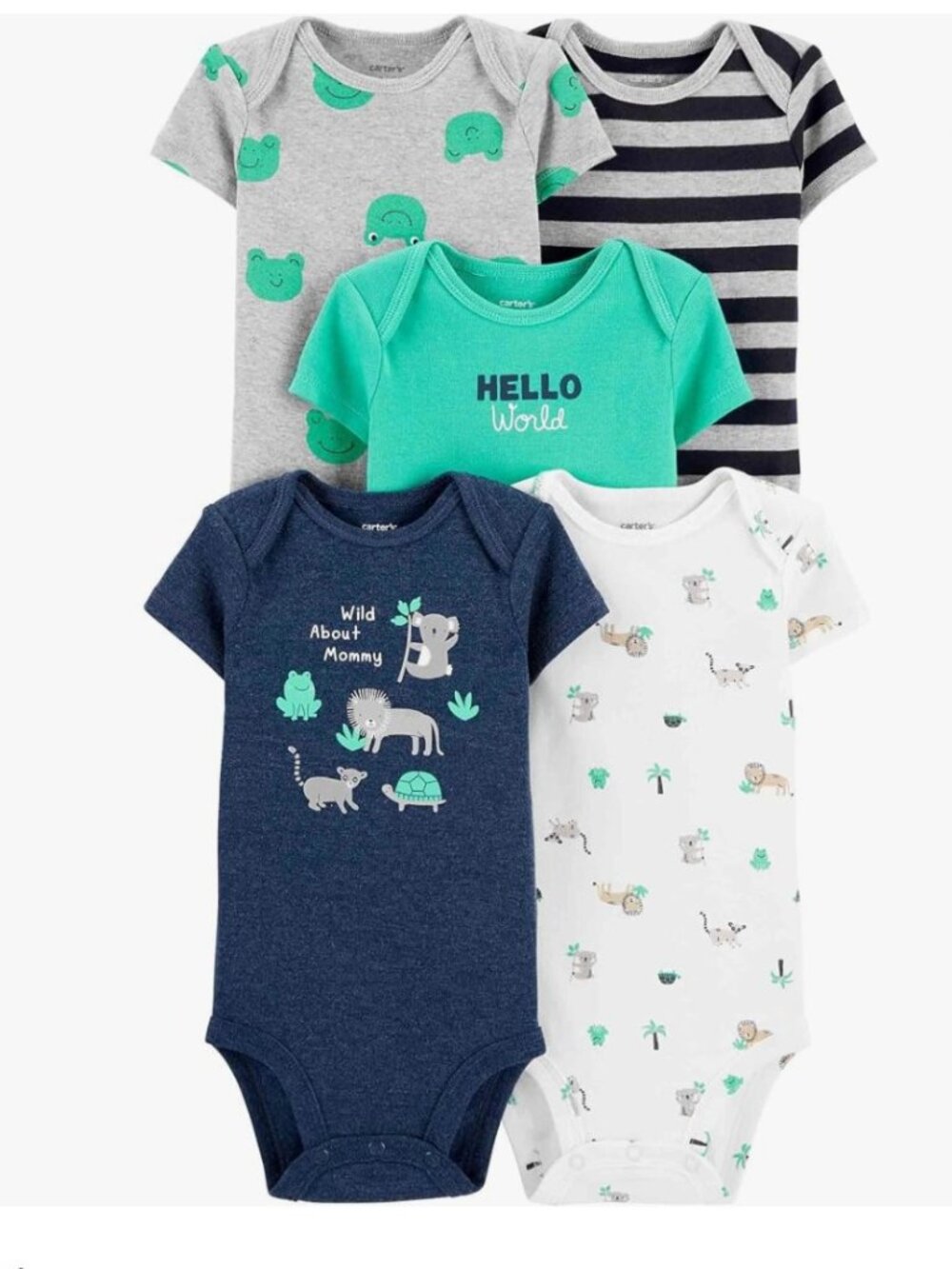 Carter's Wild About Mommy 4 Piece Bodysuit Set For 3 Month Old